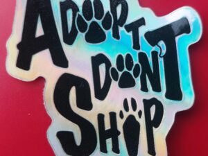 Adopt Don't Shop Text Sticker