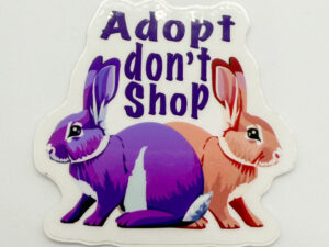 Adopt Don't Shop Bunny Sticker